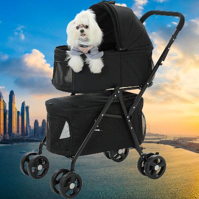 Poussette pour chien - PetStroller™ - Noir - Mon Monde Chien